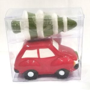 American Atelier Ceramic Christmas Tree and Car Salt and Pepper Shakers
